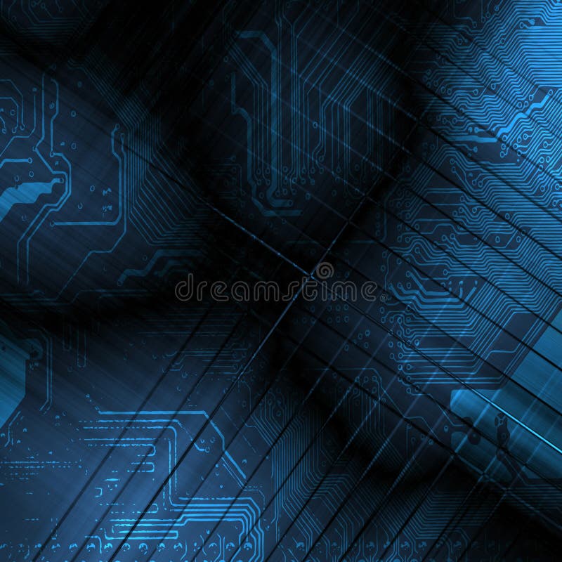 Microchip background - close-up of electronic circuit board vector illustration