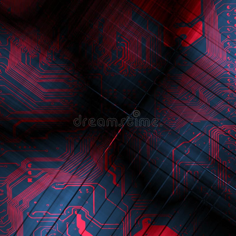 Microchip background - close-up of electronic circuit board royalty free illustration