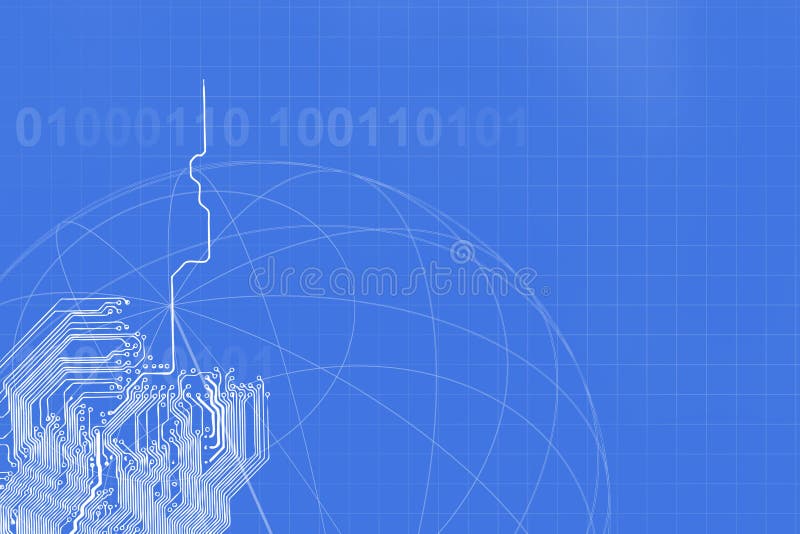 Microchip background - close-up of electronic circuit board stock illustration