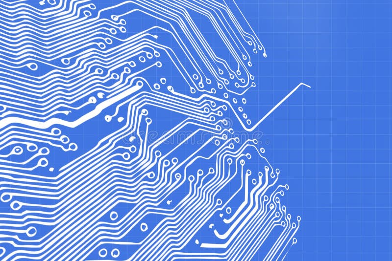 Microchip background - close-up of electronic circuit board stock illustration