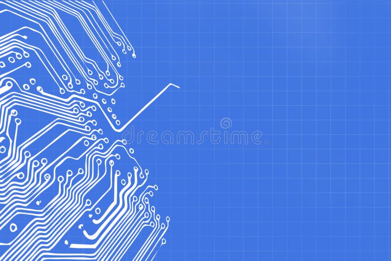 Microchip background - close-up of electronic circuit board vector illustration