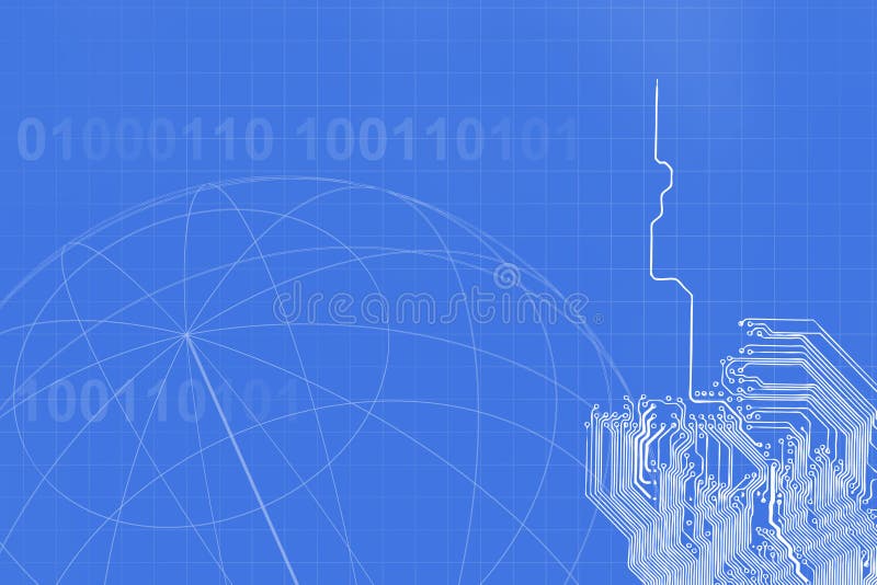 Microchip background - close-up of electronic circuit board royalty free stock image