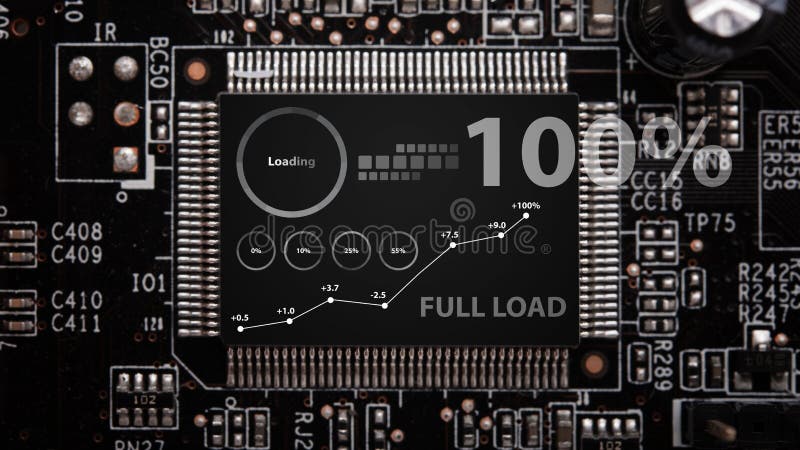 Microchip background stock image