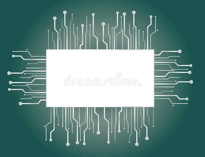 Microchip banner Backgrounds stock illustration