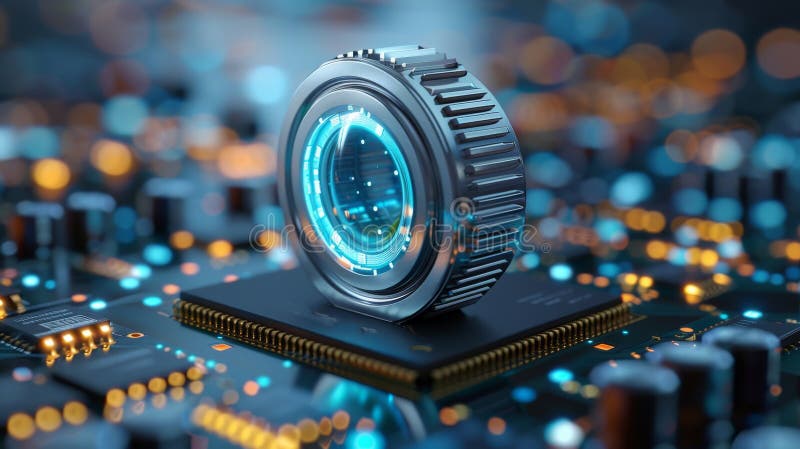 Microchip on board. Central Computer Processors CPU Concepts stock photos