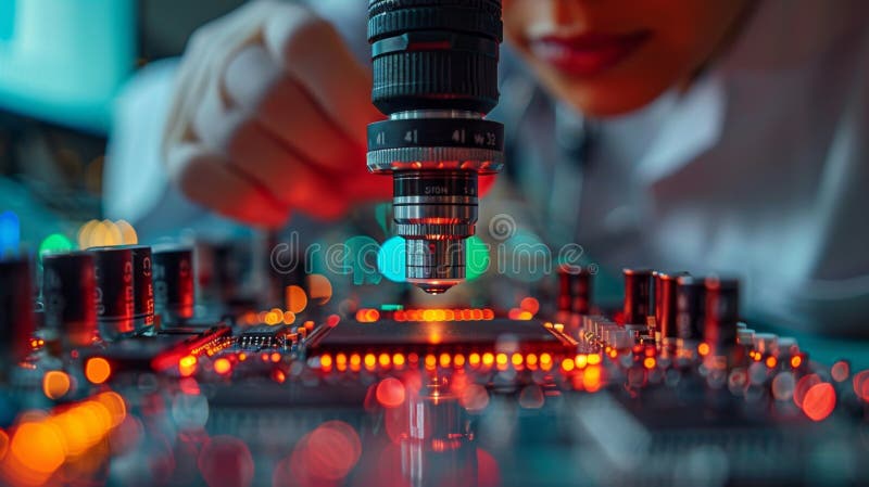 Microchip on board. Central Computer Processors CPU Concepts stock photography
