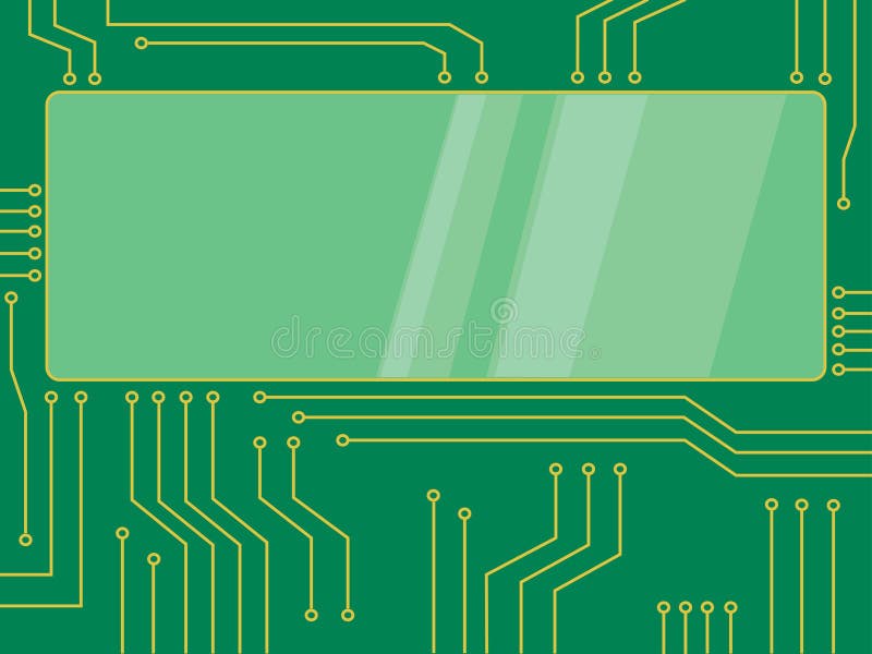 Microchip cartoon vector banner vector illustration