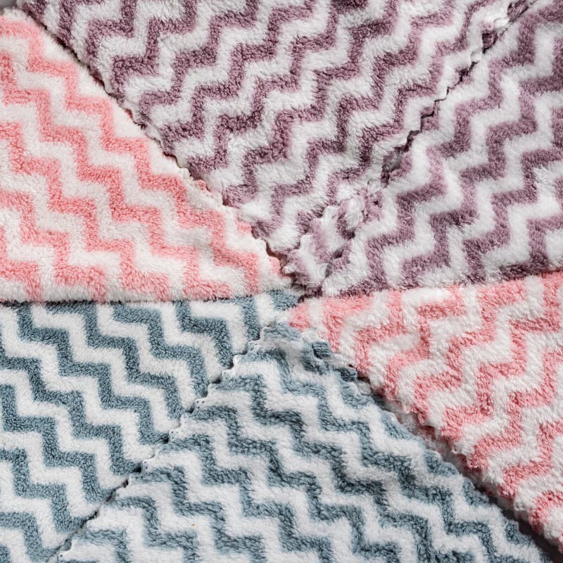 Microfiber Fabric With Geometric Patterns. Stock Photo Image of