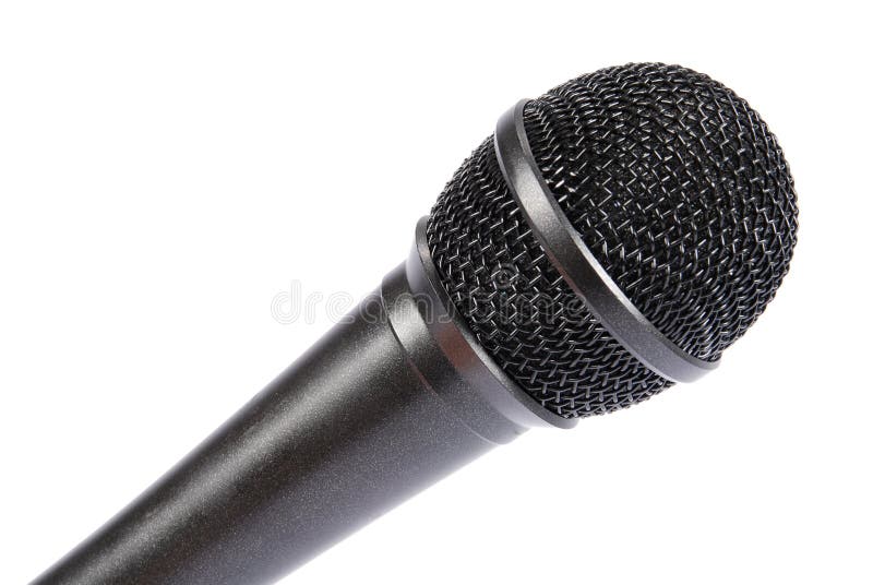 Microfone isolado no fundo branco fotos de stock Microfone isolado no fundo branco fotos de stock
