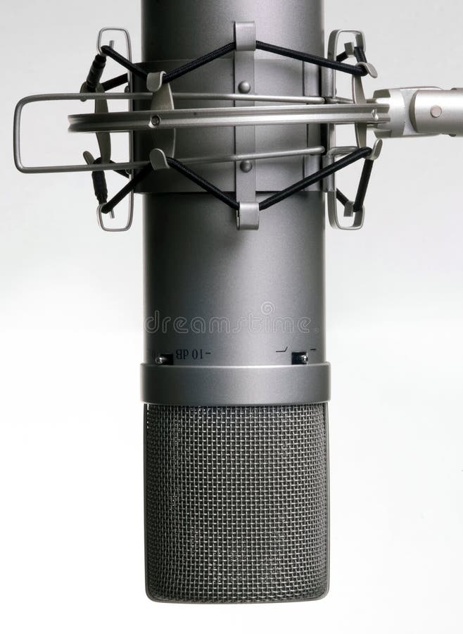 Microphone in studio. Microphone in studio