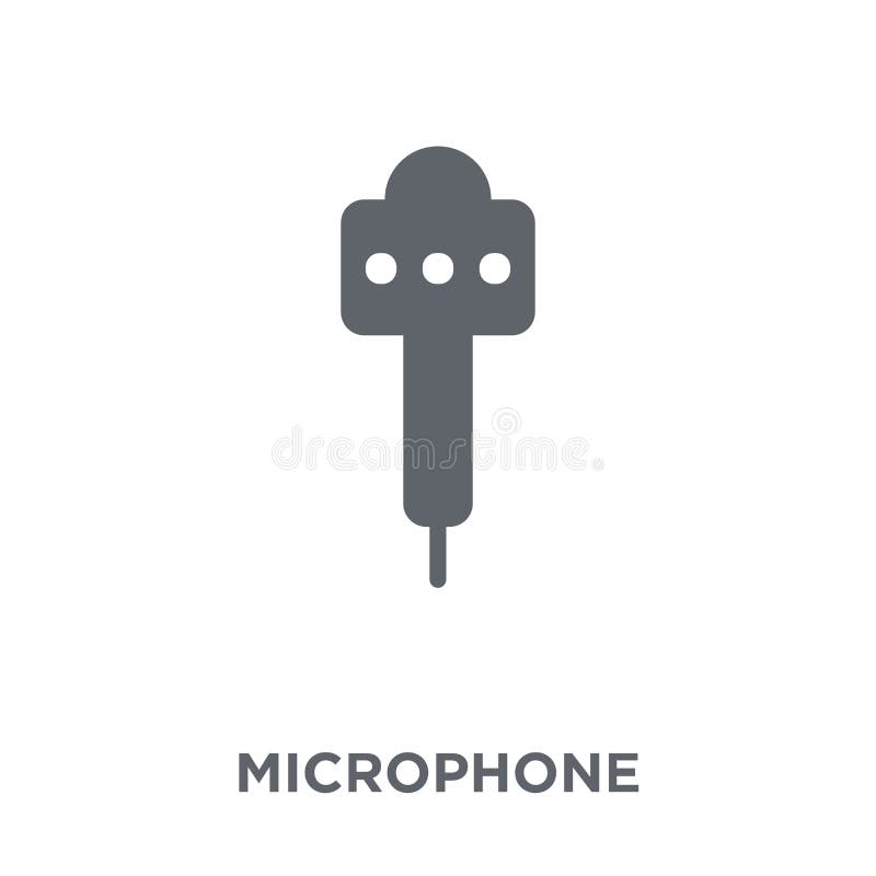 Microfoonpictogram van Elektronische apparateninzameling stock illustratie Microfoonpictogram van Elektronische apparateninzameling stock illustratie