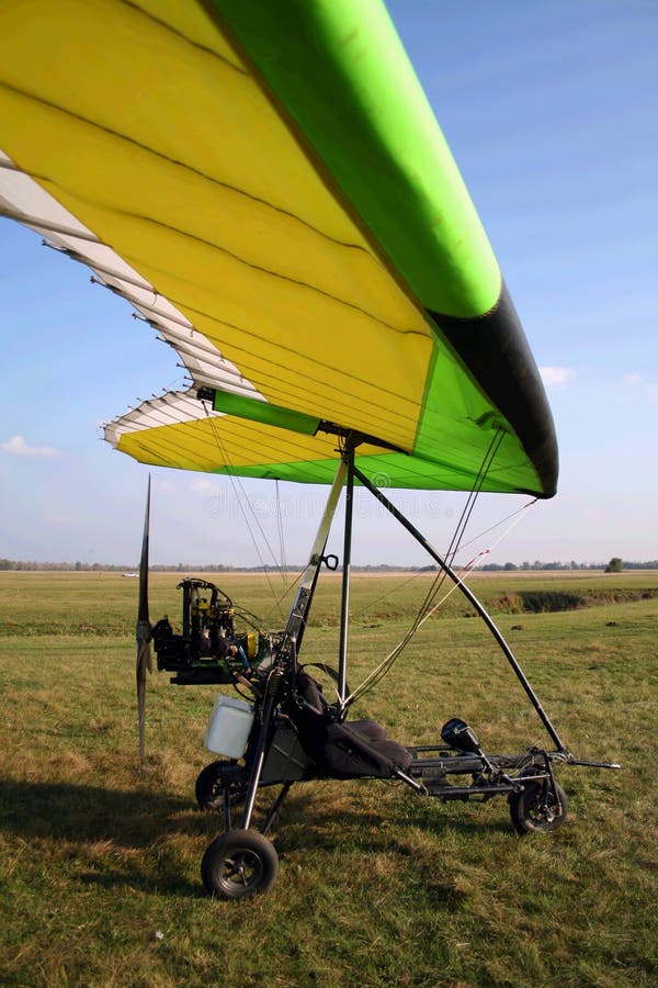 Microlight in flight stock image. Image of flying, recreation 452347