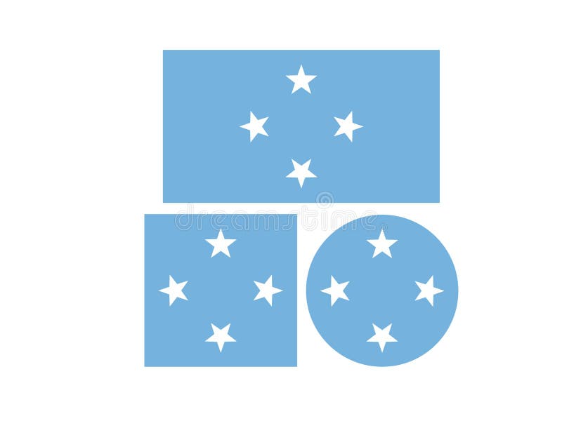 Micronesia Flag - Composed of Thousands of Small Islands in the Western ...