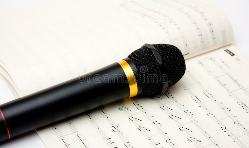 Microphone and book of notes