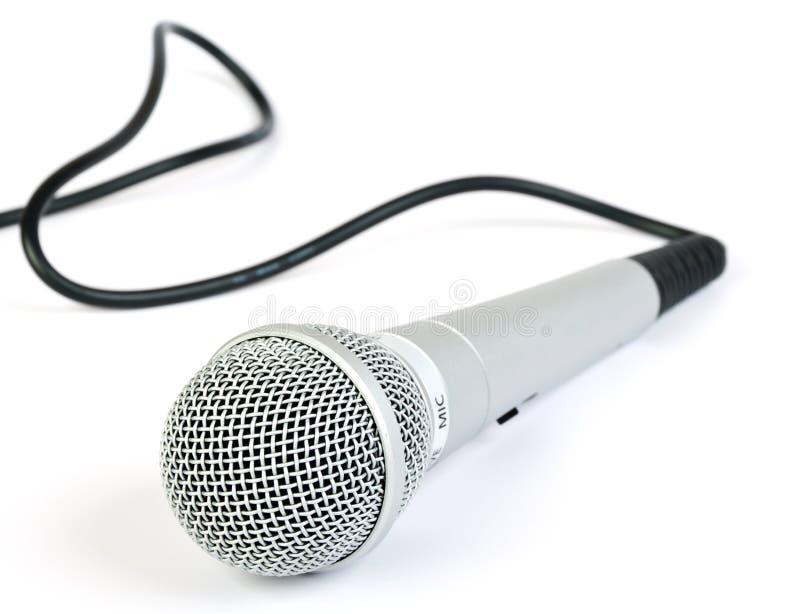 Microphone with cable stock photo. Image of sound, speech 28060468