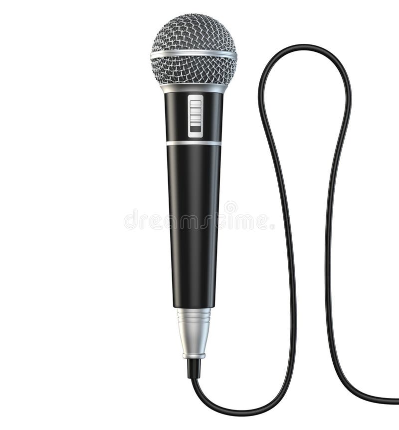 Microphone with Cable on the Stand Stock Illustration Illustration of