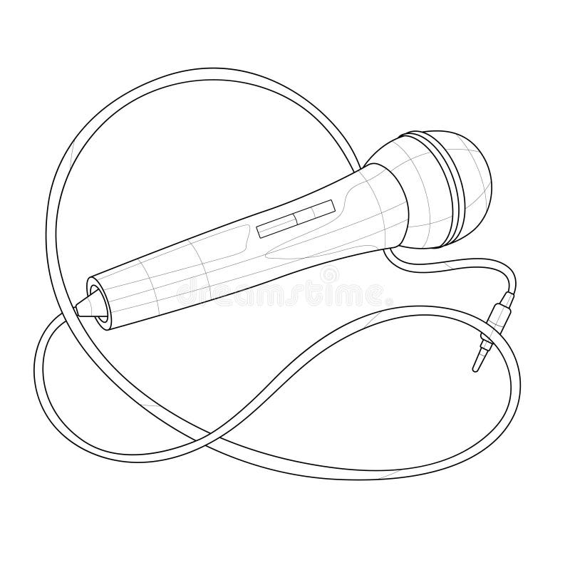 Mic Coloring Pages. Voice colouring