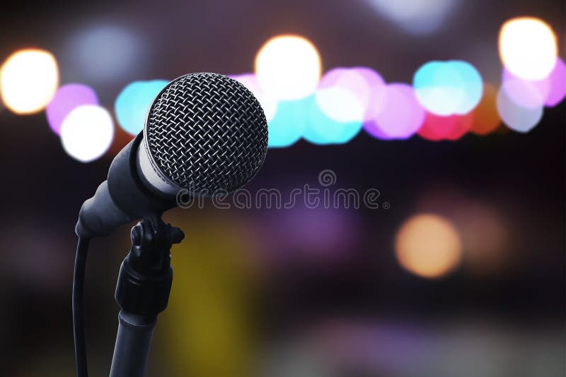 Microphone in concert stock photo. Image of abstract 149202984