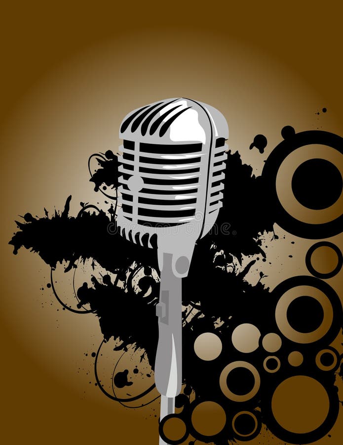 Logo Ou Emblème Vectoriel De Musique Rap Avec Microphone En Forme