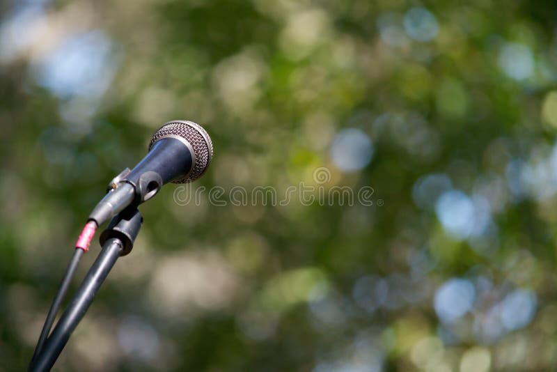 Boy with Microphone and Lots of Copyspace Stock Photo Image of white