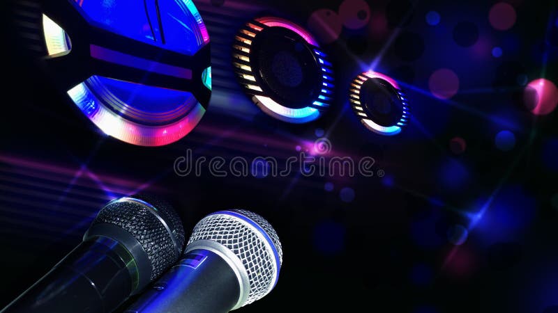 Microphone for Sound, Music, Karaoke, Entertainment Background Stock Photo  - Image of abstract, concert: 219299774