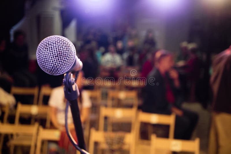 Microphone on stage