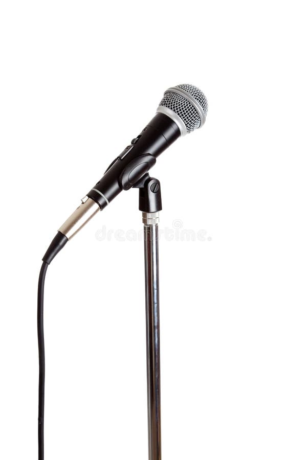 Classic Black Microphone on Stand Stock Photo Image of live, concert