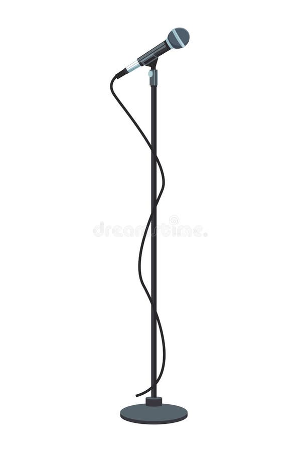 Microphone on stand stock vector. Illustration of performance 135025528