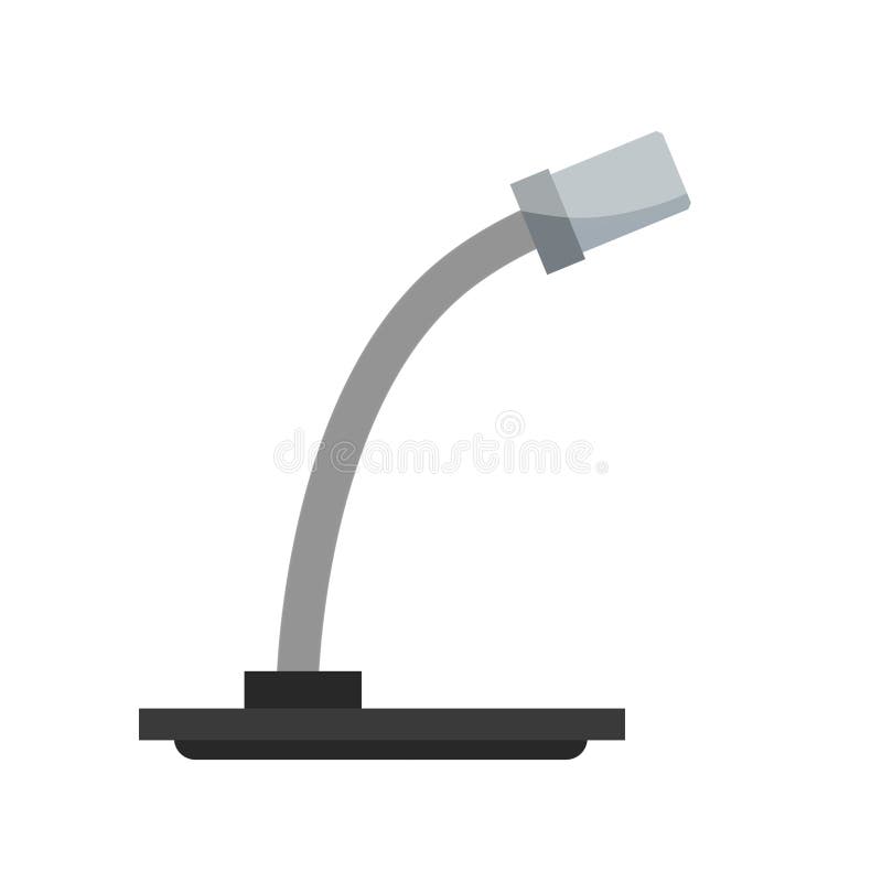 Microphone on Stand. Speaker Speech. Sound Equipment. Flat Cartoon