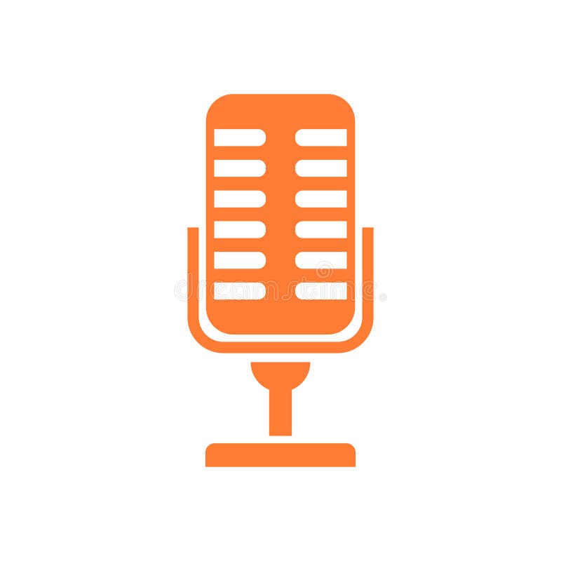 Microphone. Vocal Microphone Cartoon Against White Background. Vector, Cartoon. Stock Vector