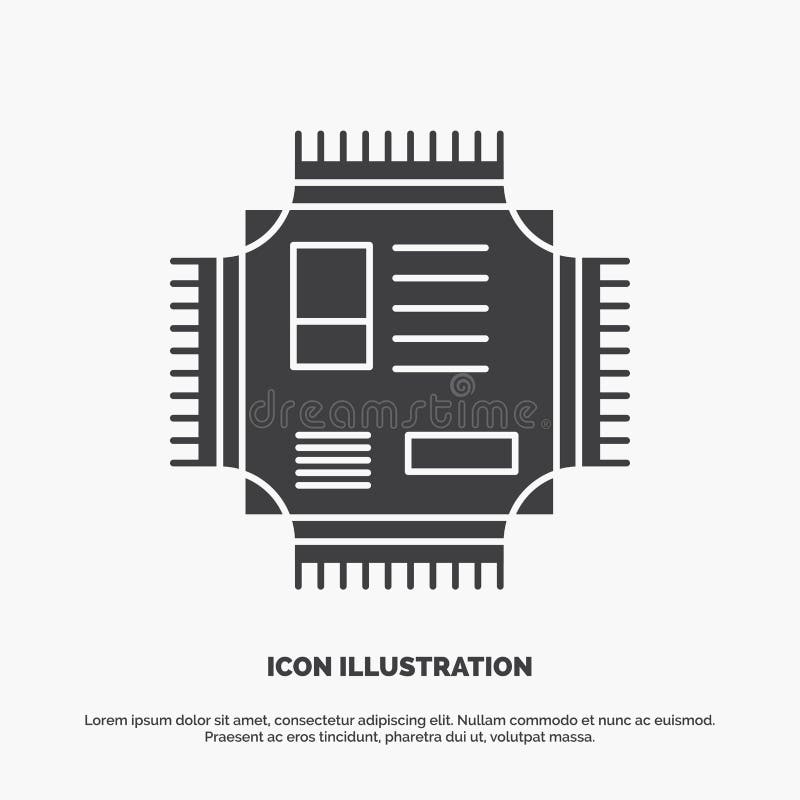Microprocesador, CPU, microchip, procesador, icono de la tecnolog?a s?mbolo gris del vector del glyph para UI y UX, p?gina web o ilustración del vector Microprocesador, CPU, microchip, procesador, icono de la tecnolog?a s?mbolo gris del vector del glyph para UI y UX, p?gina web o ilustración del vector