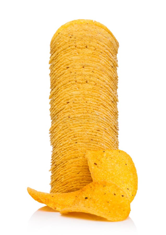 Microprocesadores curruscantes redondos de las patatas a la inglesa de patata en blanco imagenes de archivo Microprocesadores curruscantes redondos de las patatas a la inglesa de patata en blanco imagenes de archivo