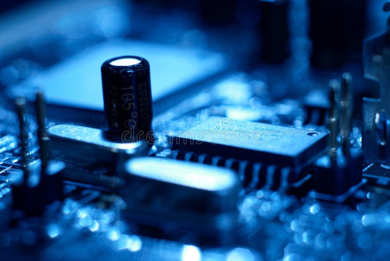 Microprocessador com fundo do cartão-matriz Circuito de microplaqueta da placa do computador Conceito de hardware da microeletrôn fotos de stock royalty free Microprocessador com fundo do cartão-matriz Circuito de microplaqueta da placa do computador Conceito de hardware da microeletrôn fotos de stock royalty free