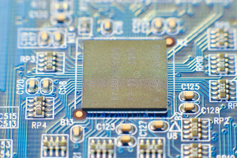 Microprocessor board stock image. Image of business, computer 3172779