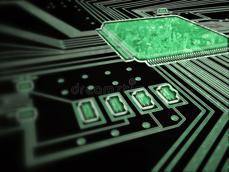 Microprocessor on board stock photo. Image of equipment 24003540