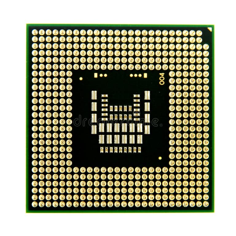 Microprocessor. Close Up Electronic Micro Chip Stock Image - Image of ...