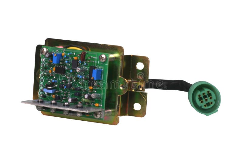 Microprocessor Control Unit Box of Electric Device. Stock Photo Image