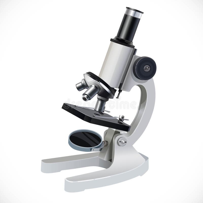 Microscop alb izolat pe alb royalty free illustration