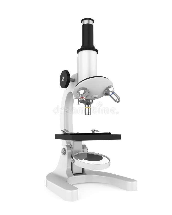 Microscop alb izolat royalty free illustration