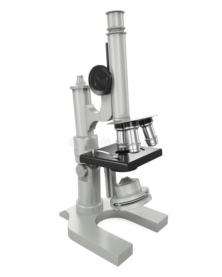 Microscop antic izolat vector illustration