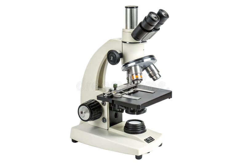 Microscop izolat pe fond alb generat de ai stock illustration