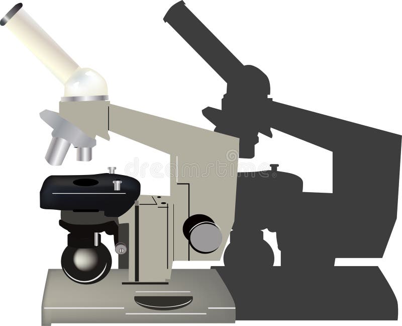 Microscop izolat pe fond alb vector illustration