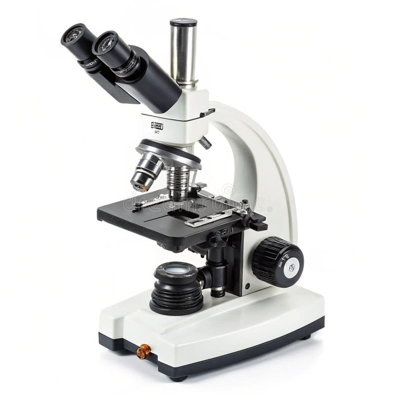 Microscop izolat pe fond alb vector illustration