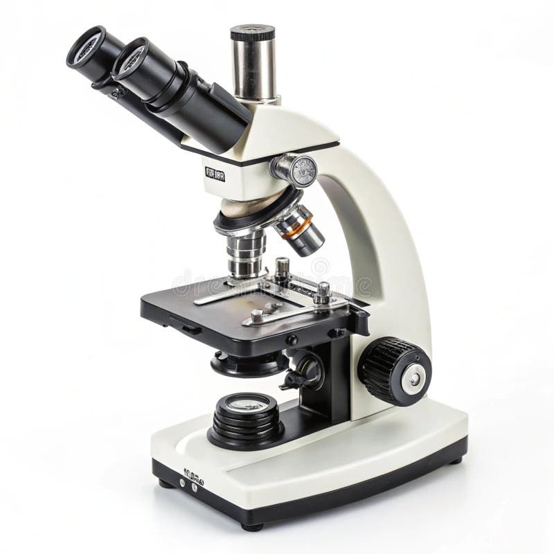 Microscop izolat pe fond alb vector illustration
