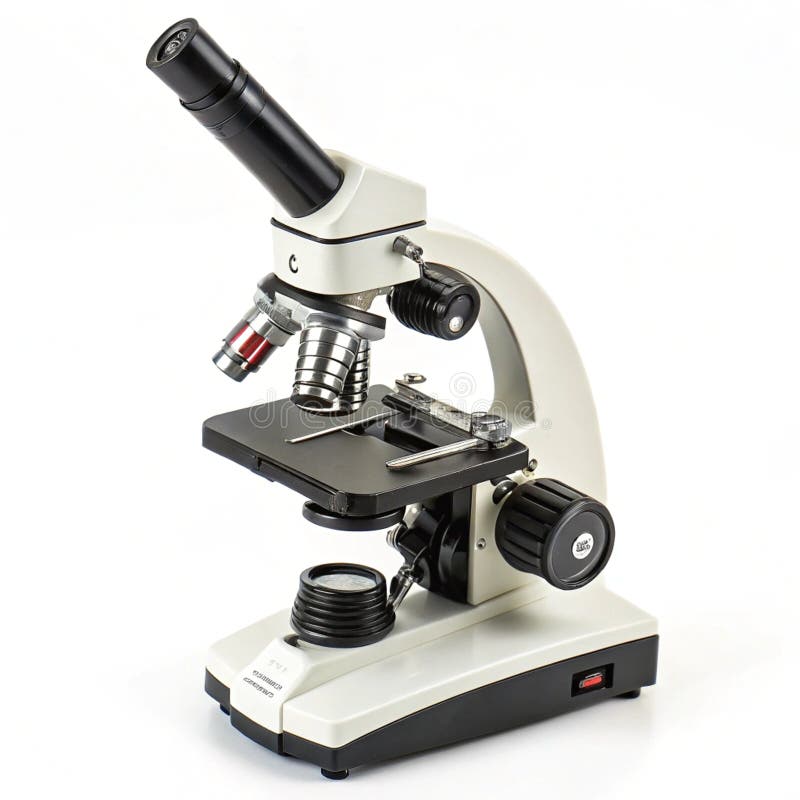 Microscop izolat pe fond alb vector illustration