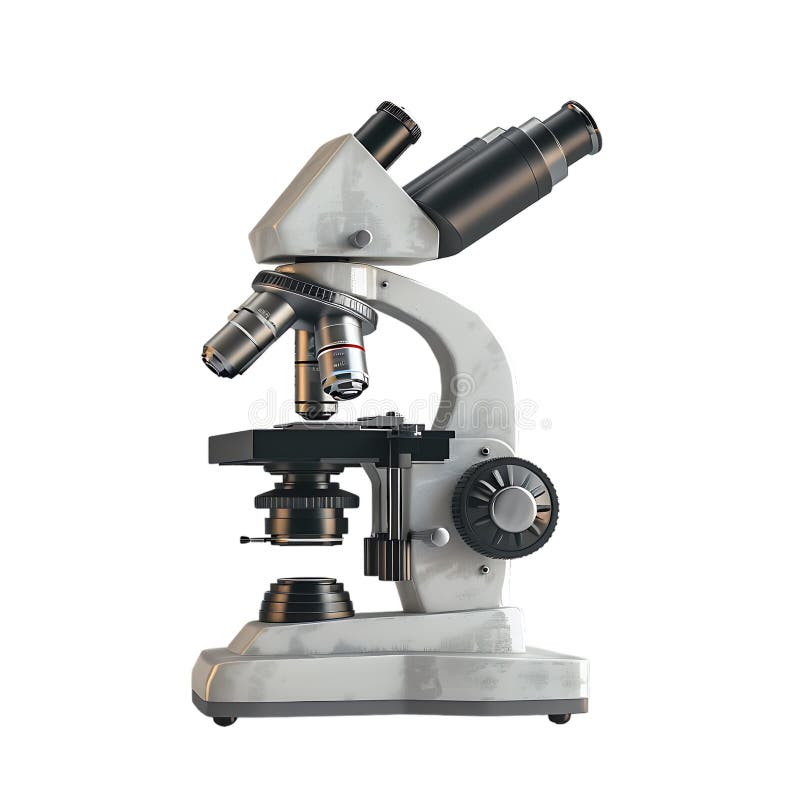 Microscop izolat pe un fond transparent stock illustration