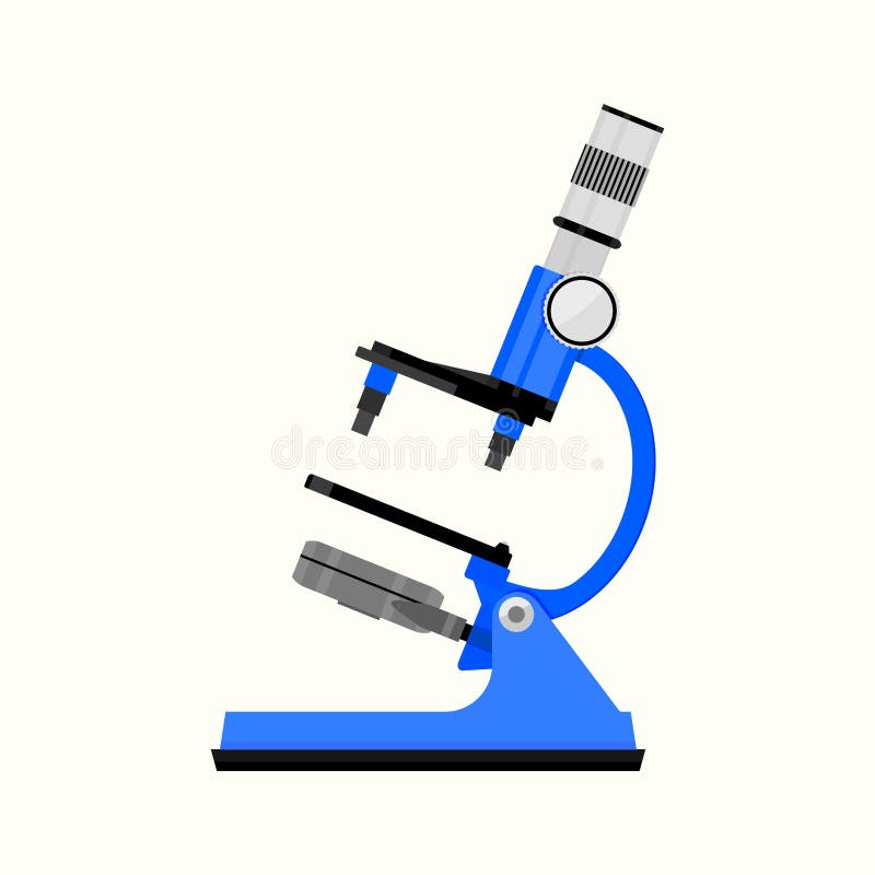 Microscop izolat plat stock illustration
