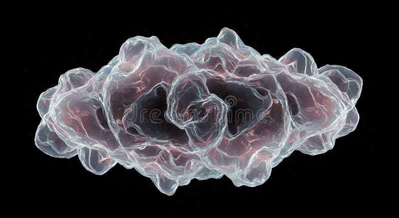 Microscopic cellular plasma cloud 3D render royalty free illustration