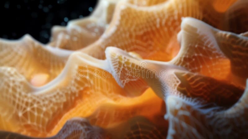 A microscopic view of a material resembling sand except each grain is constantly changing shape and rearranging itself royalty free illustration