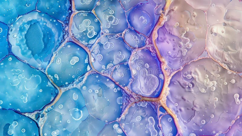 A microscopic view of a resinbased substance showing s of bubbles that have formed as the material undergoes a royalty free stock photography